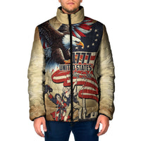 United States Flag Day Eagle 1777 Padded Jacket Patriotic American Flag