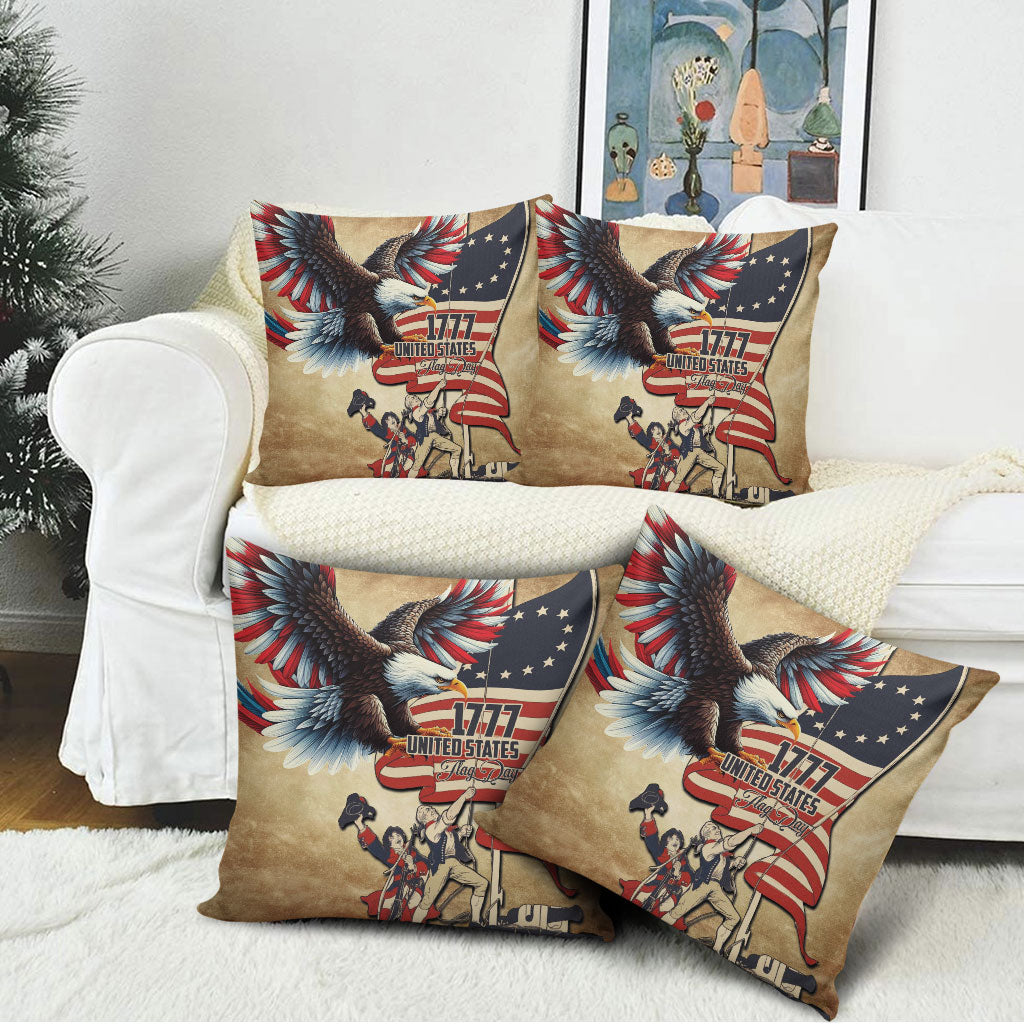 United States Flag Day Eagle 1777 Pillow Cover Patriotic American Flag
