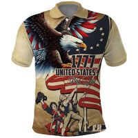 United States Flag Day Eagle 1777 Polo Shirt Patriotic American Flag
