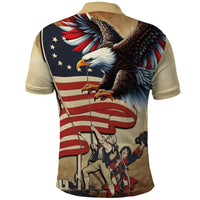 United States Flag Day Eagle 1777 Polo Shirt Patriotic American Flag