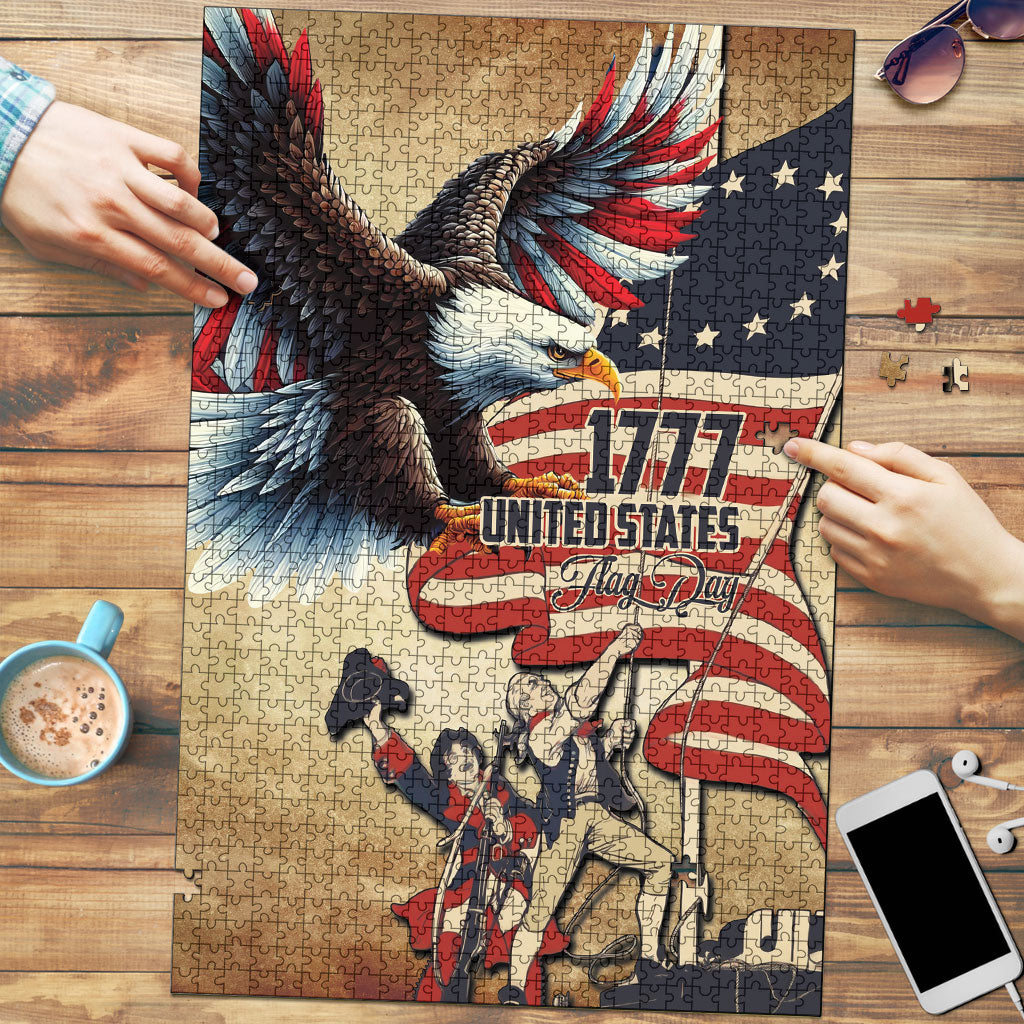 United States Flag Day Eagle 1777 Puzzle Patriotic American Flag