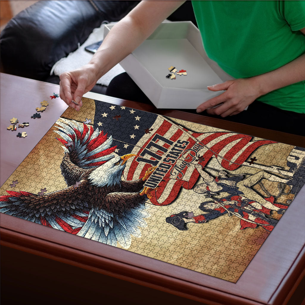 United States Flag Day Eagle 1777 Puzzle Patriotic American Flag