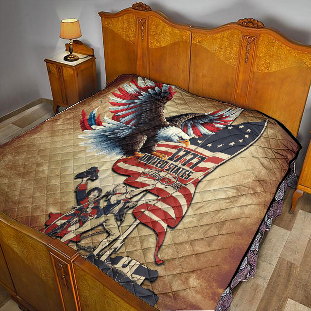 United States Flag Day Eagle 1777 Quilt Patriotic American Flag