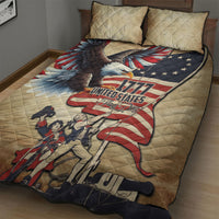 United States Flag Day Eagle 1777 Quilt Bed Set Patriotic American Flag
