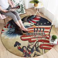 United States Flag Day Eagle 1777 Round Carpet Patriotic American Flag