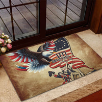 United States Flag Day Eagle 1777 Rubber Doormat Patriotic American Flag