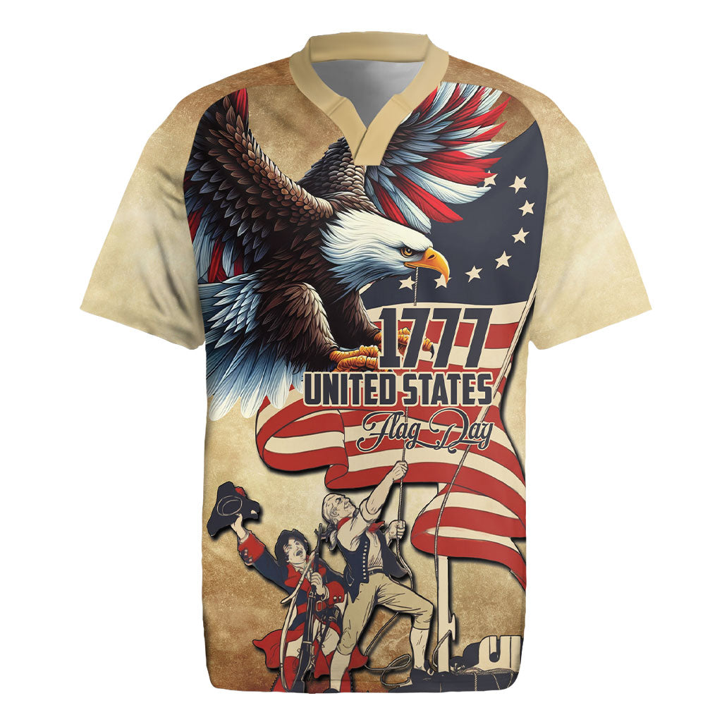 United States Flag Day Eagle 1777 Rugby Jersey Patriotic American Flag
