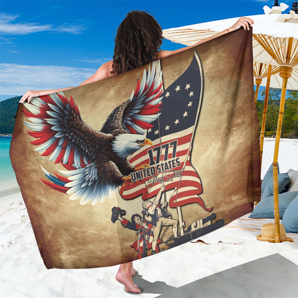 United States Flag Day Eagle 1777 Sarong Patriotic American Flag