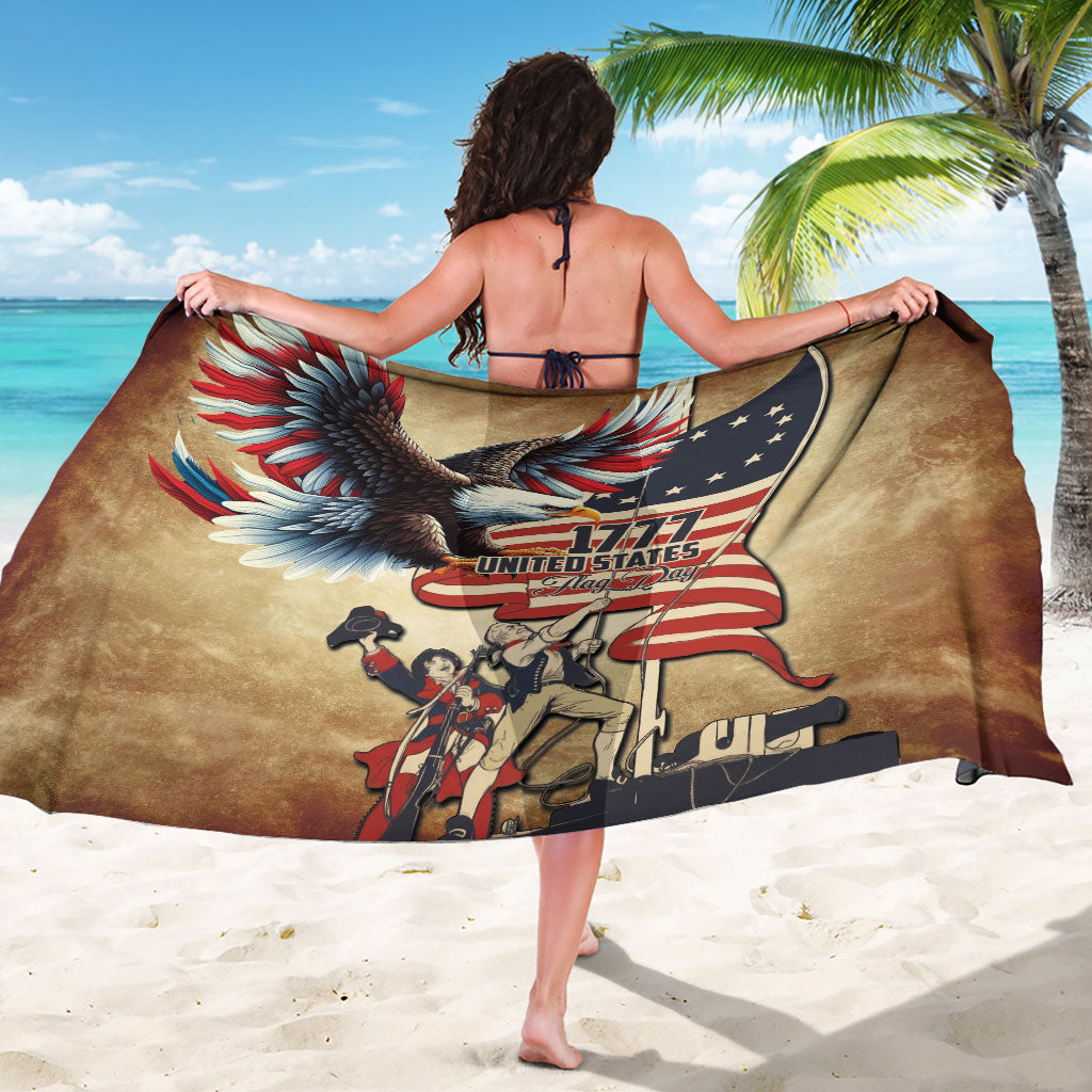 United States Flag Day Eagle 1777 Sarong Patriotic American Flag
