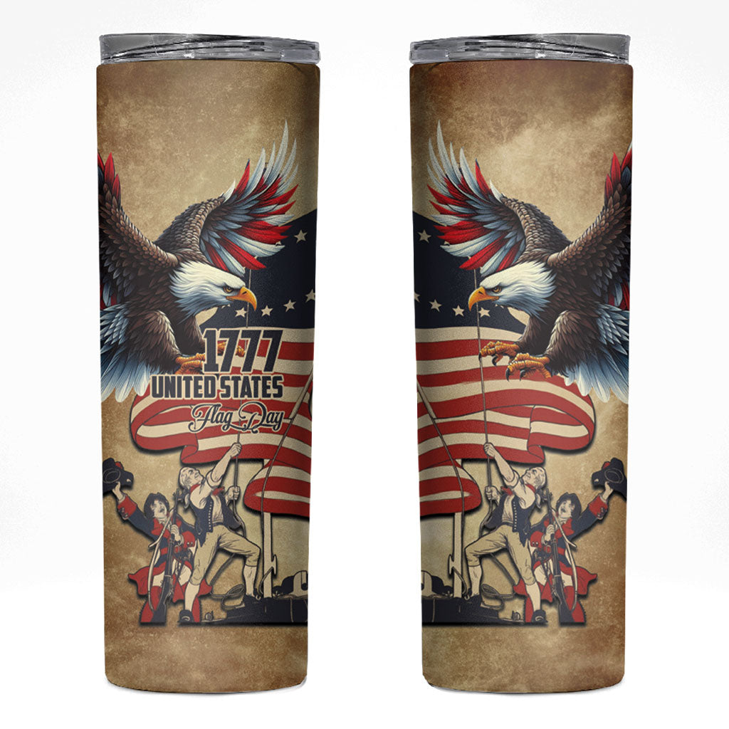 United States Flag Day Eagle 1777 Skinny Tumbler Patriotic American Flag