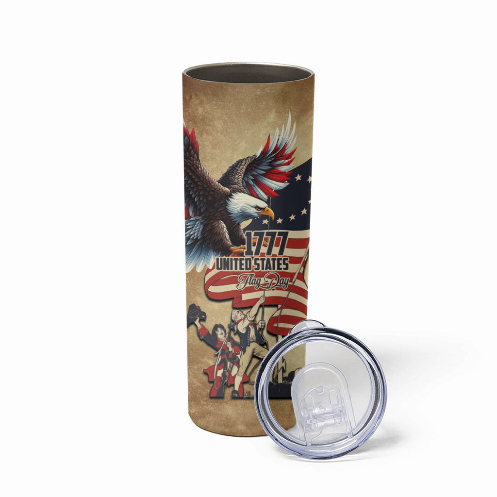 United States Flag Day Eagle 1777 Skinny Tumbler Patriotic American Flag