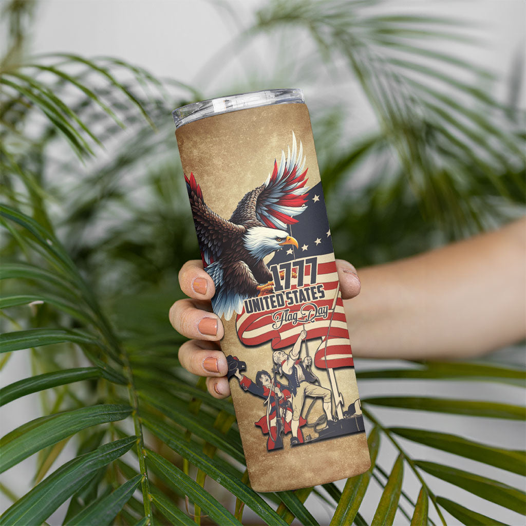 United States Flag Day Eagle 1777 Skinny Tumbler Patriotic American Flag