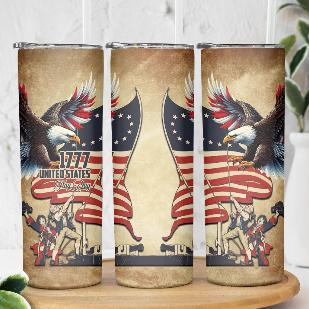 United States Flag Day Eagle 1777 Skinny Tumbler Patriotic American Flag