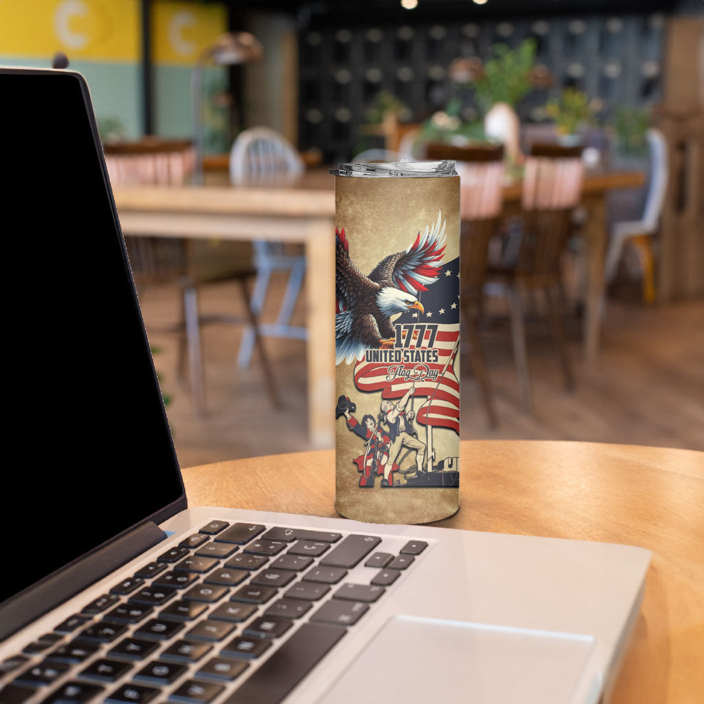 United States Flag Day Eagle 1777 Skinny Tumbler Patriotic American Flag