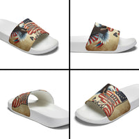 United States Flag Day Eagle 1777 Slide Sandals Patriotic American Flag