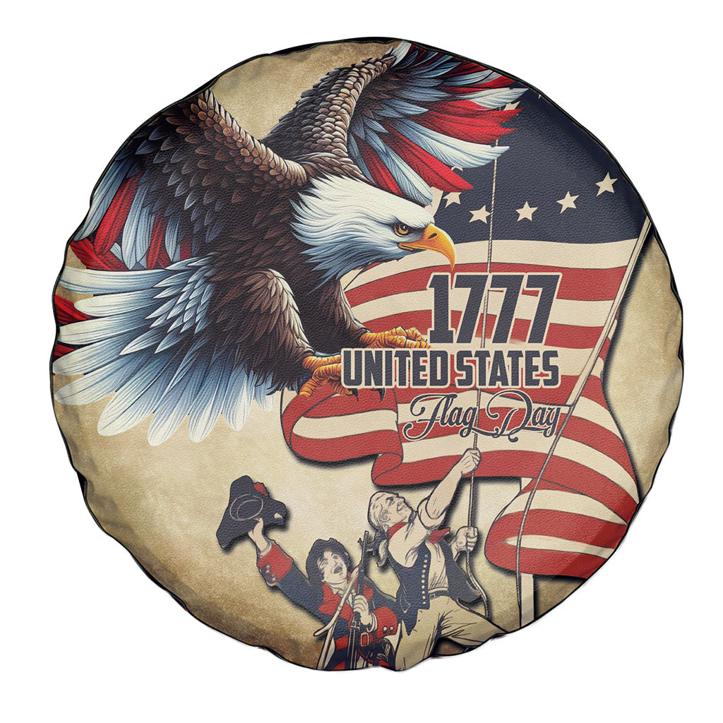 United States Flag Day Eagle 1777 Spare Tire Cover Patriotic American Flag