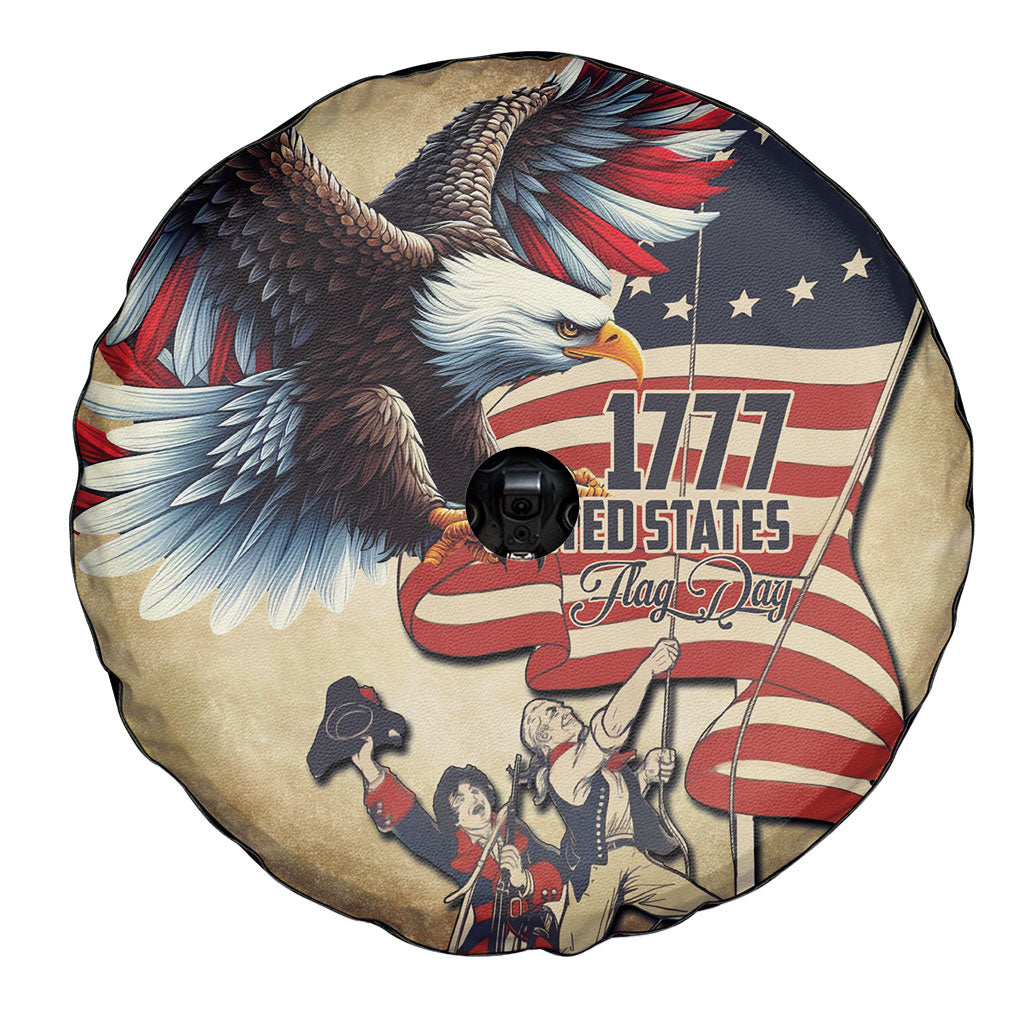 United States Flag Day Eagle 1777 Spare Tire Cover Patriotic American Flag