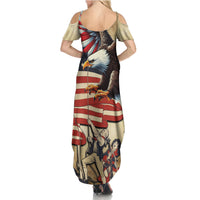 United States Flag Day Eagle 1777 Summer Maxi Dress Patriotic American Flag