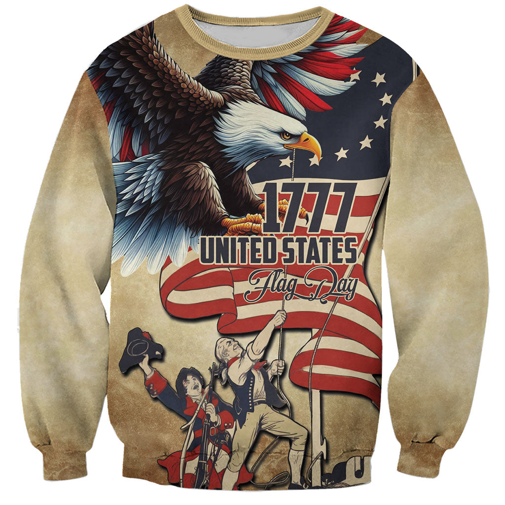 United States Flag Day Eagle 1777 Sweatshirt Patriotic American Flag