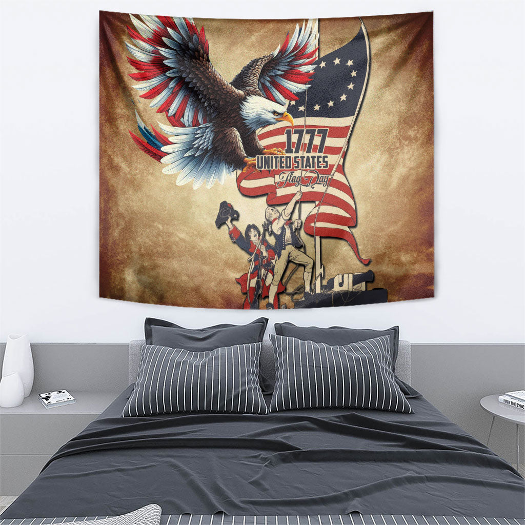 United States Flag Day Eagle 1777 Tapestry Patriotic American Flag