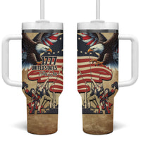 United States Flag Day Eagle 1777 Tumbler With Handle Patriotic American Flag