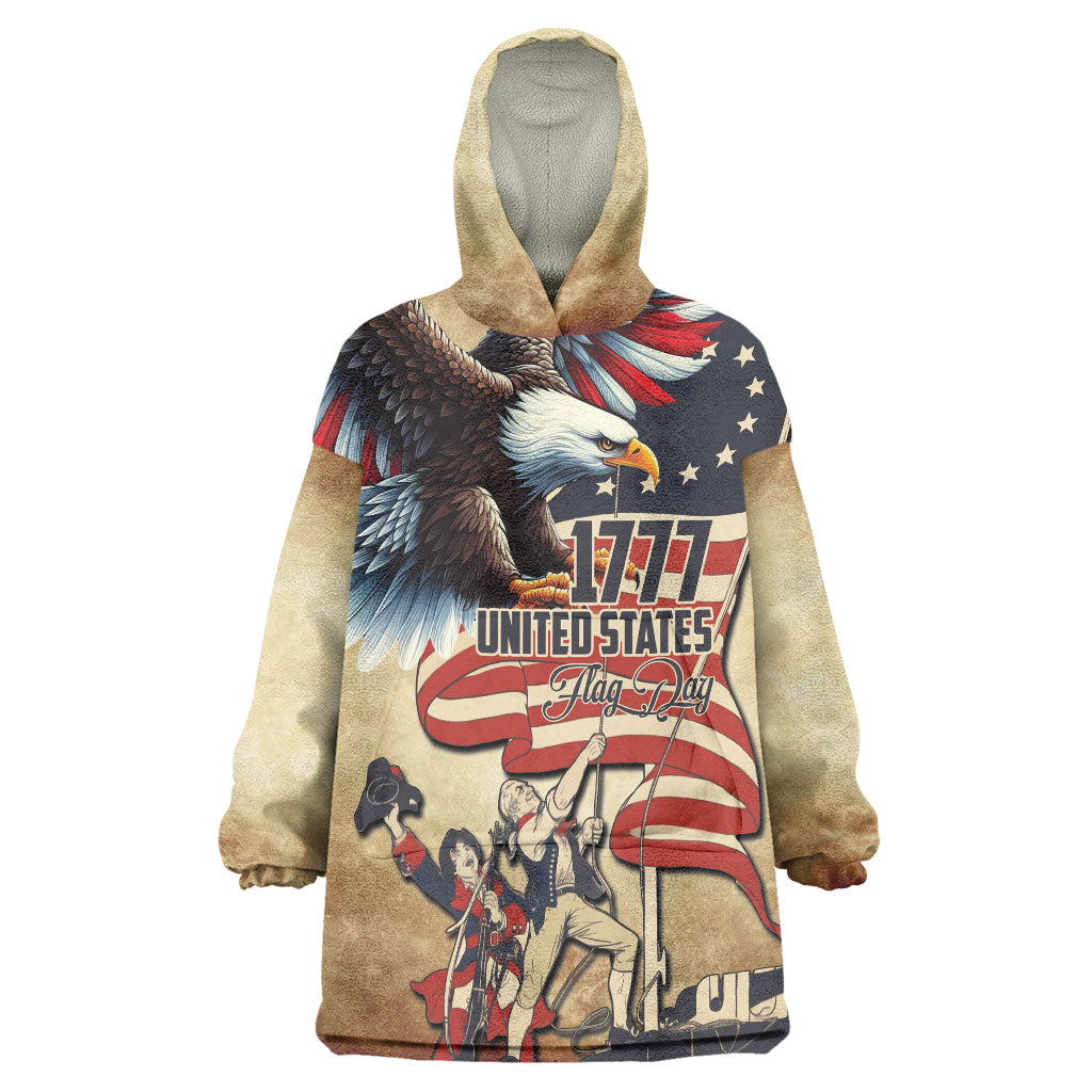 United States Flag Day Eagle 1777 Wearable Blanket Hoodie Patriotic American Flag