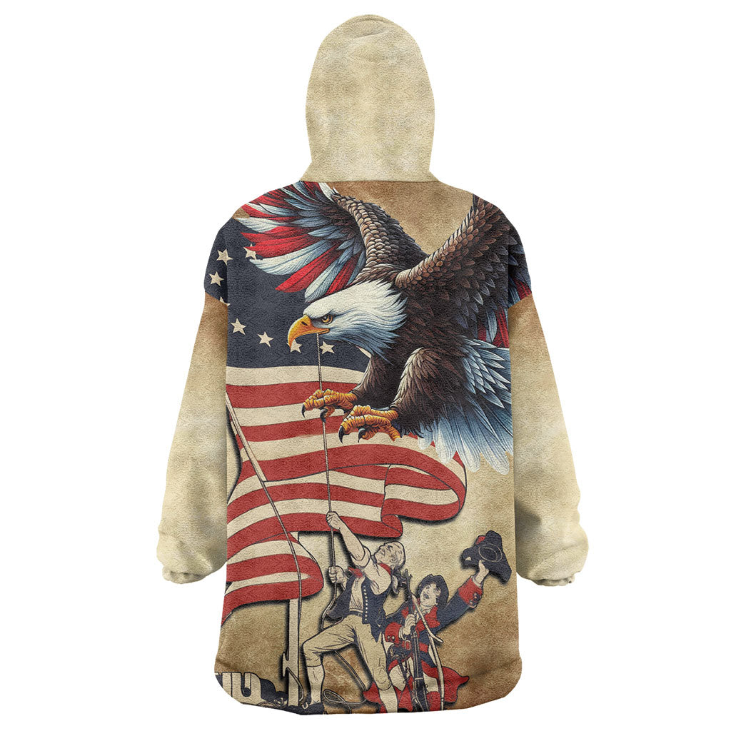 United States Flag Day Eagle 1777 Wearable Blanket Hoodie Patriotic American Flag