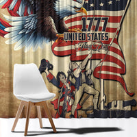 United States Flag Day Eagle 1777 Window Curtain Patriotic American Flag