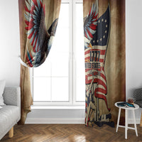 United States Flag Day Eagle 1777 Window Curtain Patriotic American Flag