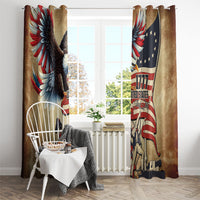 United States Flag Day Eagle 1777 Window Curtain Patriotic American Flag