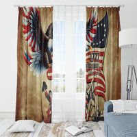 United States Flag Day Eagle 1777 Window Curtain Patriotic American Flag