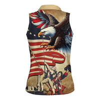 United States Flag Day Eagle 1777 Women Sleeveless Polo Shirt Patriotic American Flag
