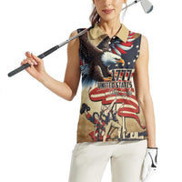 United States Flag Day Eagle 1777 Women Sleeveless Polo Shirt Patriotic American Flag