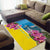 Brazil Cattleya Labiata Area Rug Christ The Redeemer And Flag Color Style - Wonder Print Shop