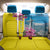 Brazil Cattleya Labiata Back Car Seat Cover Christ The Redeemer And Flag Color Style - Wonder Print Shop