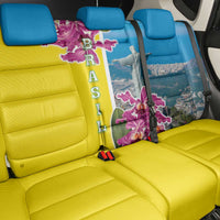 Brazil Cattleya Labiata Back Car Seat Cover Christ The Redeemer And Flag Color Style - Wonder Print Shop