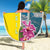 Brazil Cattleya Labiata Beach Blanket Christ The Redeemer And Flag Color Style - Wonder Print Shop