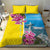 Brazil Cattleya Labiata Bedding Set Christ The Redeemer And Flag Color Style - Wonder Print Shop