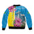 Brazil Cattleya Labiata Bomber Jacket Christ The Redeemer And Flag Color Style - Wonder Print Shop