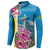 Brazil Cattleya Labiata Button Sweatshirt Christ The Redeemer And Flag Color Style - Wonder Print Shop