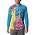 Brazil Cattleya Labiata Button Sweatshirt Christ The Redeemer And Flag Color Style - Wonder Print Shop
