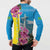 Brazil Cattleya Labiata Button Sweatshirt Christ The Redeemer And Flag Color Style - Wonder Print Shop