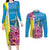 Brazil Cattleya Labiata Couples Matching Long Sleeve Bodycon Dress and Long Sleeve Button Shirt Christ The Redeemer And Flag Color Style - Wonder Print Shop