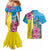 Brazil Cattleya Labiata Couples Matching Mermaid Dress and Hawaiian Shirt Christ The Redeemer And Flag Color Style - Wonder Print Shop