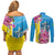 Brazil Cattleya Labiata Couples Matching Off Shoulder Short Dress and Long Sleeve Button Shirt Christ The Redeemer And Flag Color Style - Wonder Print Shop