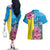 Brazil Cattleya Labiata Couples Matching Off The Shoulder Long Sleeve Dress and Hawaiian Shirt Christ The Redeemer And Flag Color Style - Wonder Print Shop