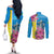 Brazil Cattleya Labiata Couples Matching Off The Shoulder Long Sleeve Dress and Long Sleeve Button Shirt Christ The Redeemer And Flag Color Style