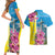 Brazil Cattleya Labiata Couples Matching Short Sleeve Bodycon Dress and Hawaiian Shirt Christ The Redeemer And Flag Color Style - Wonder Print Shop