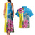 Brazil Cattleya Labiata Couples Matching Tank Maxi Dress and Hawaiian Shirt Christ The Redeemer And Flag Color Style - Wonder Print Shop