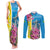 Brazil Cattleya Labiata Couples Matching Tank Maxi Dress and Long Sleeve Button Shirt Christ The Redeemer And Flag Color Style - Wonder Print Shop